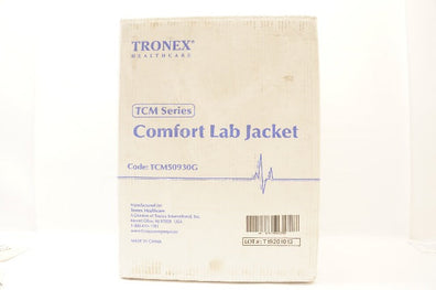 Tronex TCM50930G TCM Series Comfort Lab Jacket, Size LG, Color Green -Case of 50